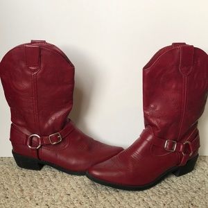 Red cowgirl boots